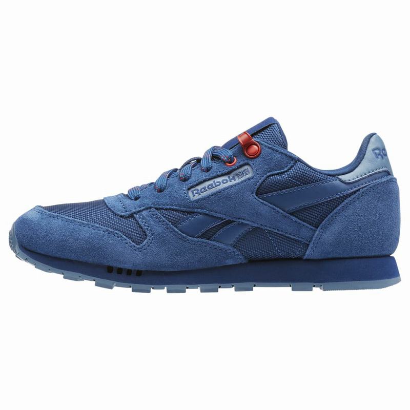 Reebok Classic Leather Tenisky Chlapcenske - Modre/Červené LA6161BC